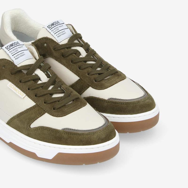 SMATCH SNEAKER M - NAPPA/SDE/COUNT - O.WHITE/ARMY/FOSSIL